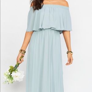 SMYM hacienda maxi dress silver sage crisp XL